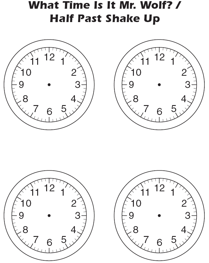  ... : Box Cars and One-Eyed Jacks Math Game: WHAT TIME IS IT, Mr. Wolf