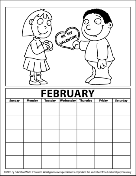 calender coloring pages - photo #21