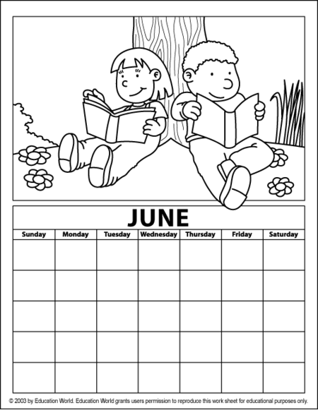 calender coloring pages - photo #6
