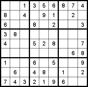 suduku puzzle