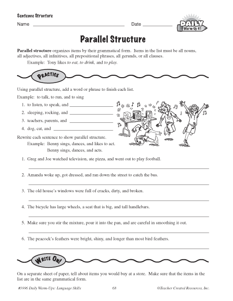 parallel-structure-worksheet-rewriting-the-sentences-answer-key