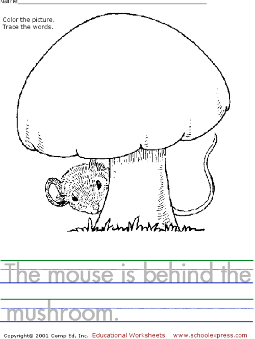 School Express Mouse Coloring Worksheet | Education World