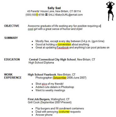 Out of high school resume samples