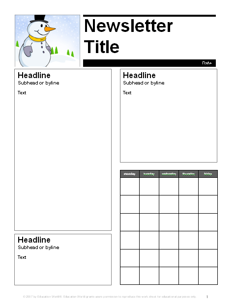 january newsletter template