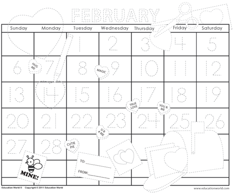 calendar february 2011. February 2011 Traceable