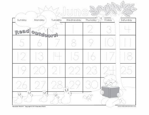 calendar template june 2011. June 2011 Traceable Calendar