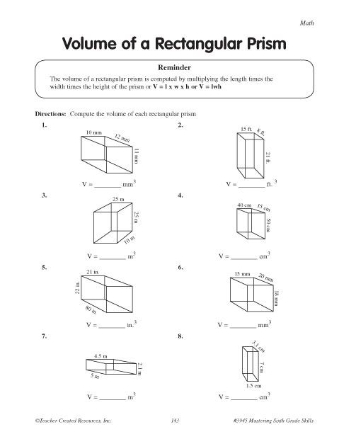 Free Printable Volume Of Rectangular Prism Worksheets Printable Templates Free Printable Volume Of Rectangular Prism Worksheets Printable Templates