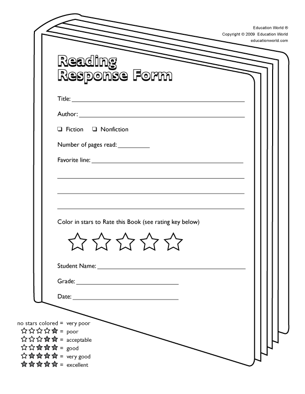 Book report template elementary level