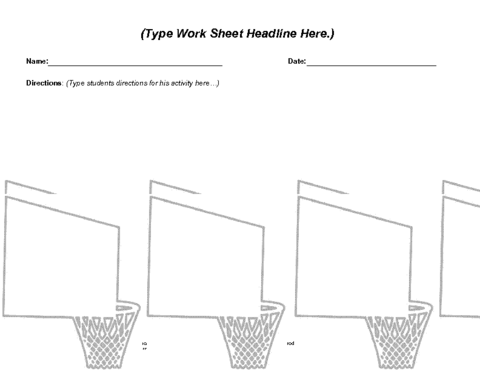 March Basketball Worksheet Template | Education World