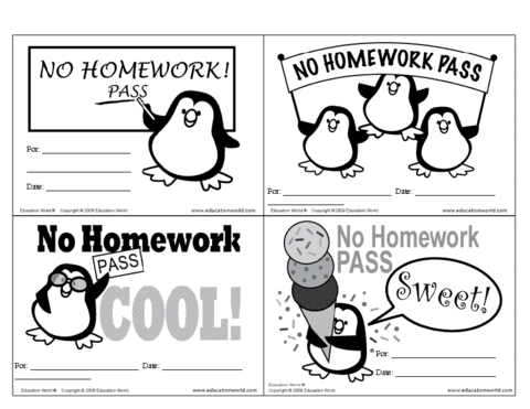 Reading homework ticket