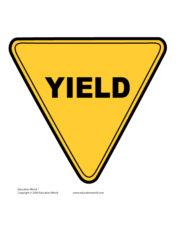 clipart yellow yield sign - photo #9