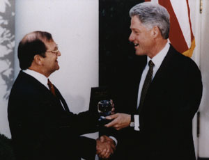 Bigler with President Clinton