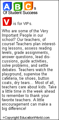 ABCs of Student Success: V Is for VIPs | Education World