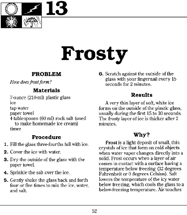Frost Experiment Page 1