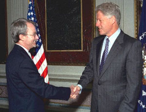 Baumgartner and President Clinton