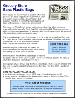 letter to the editor on plastic bags