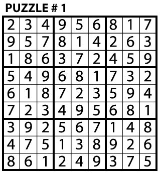 Asterisk Sudoku - Fácil 