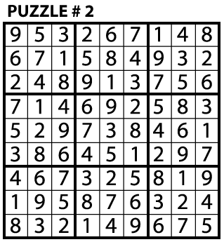 Fun Easy 10 Sudoku Puzzles with Answers