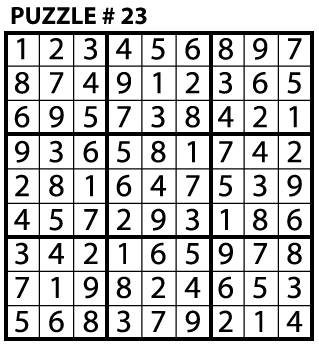 Free Printable Easy Sudoku with the Answer #1181