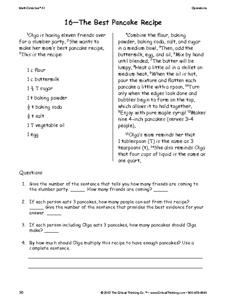 critical thinking questions worksheet