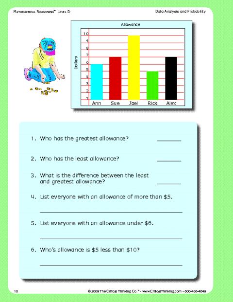 critical thinking math worksheets