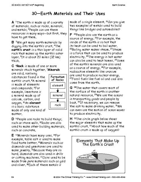 Critical Thinking Worksheet Grades 6-8: Science Detectives | Education World