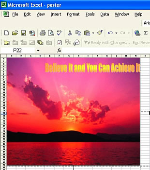 Education World® Make a Poster With Excel