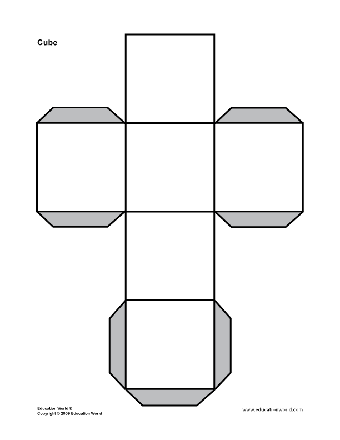 3-D shape template: Cube  Education World