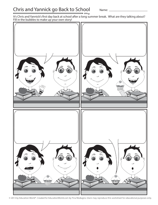 Printable Comic Strips With Blank Bubbles