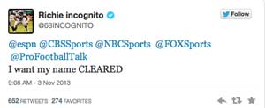 Incognito Tweet