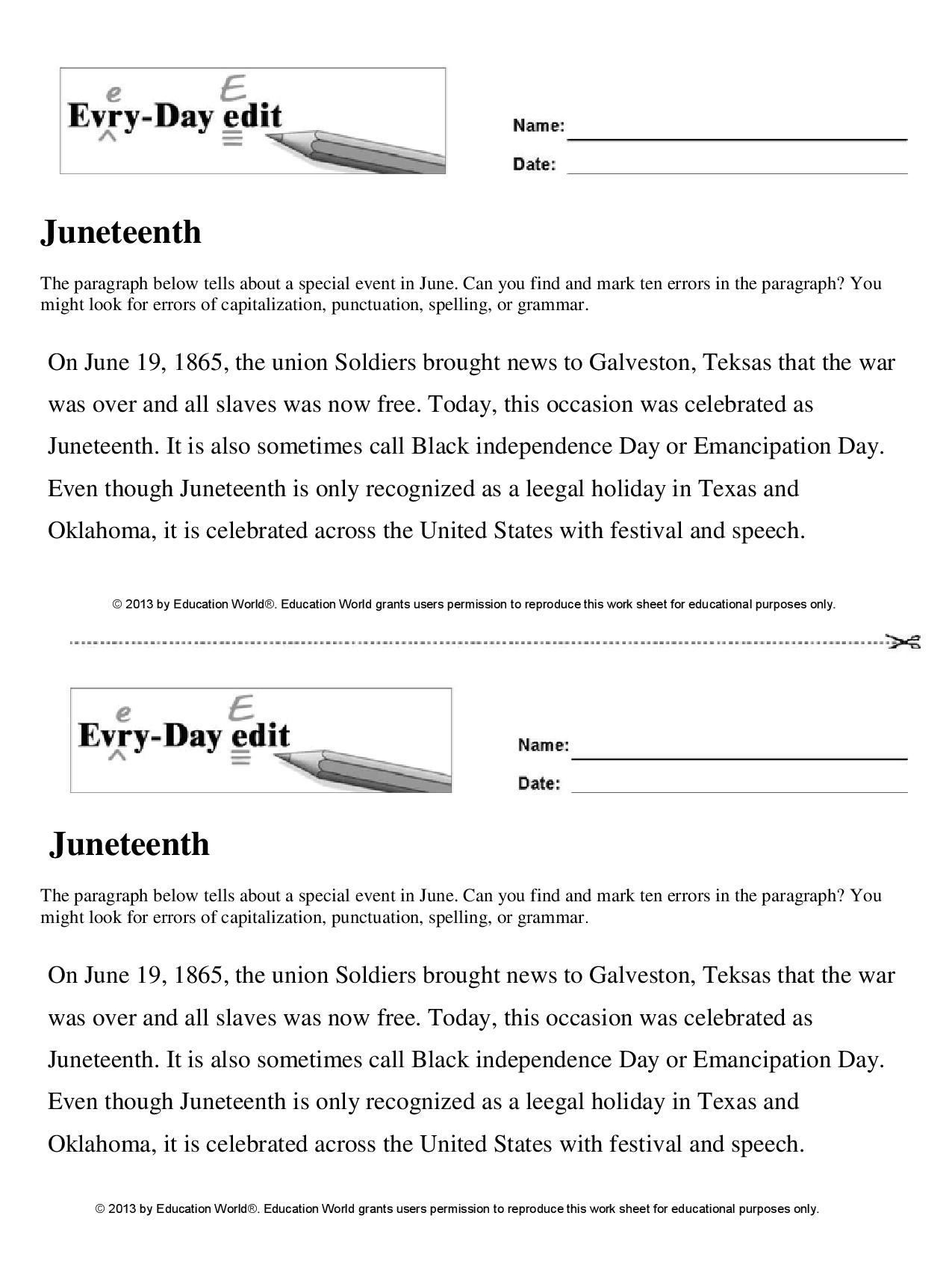 Juneteenth | Education World
