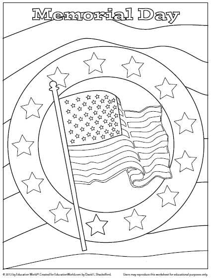 Coloring Sheet: Memorial Day | Education World