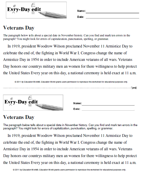 veterans day paragraph