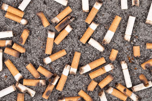 cigarette butts