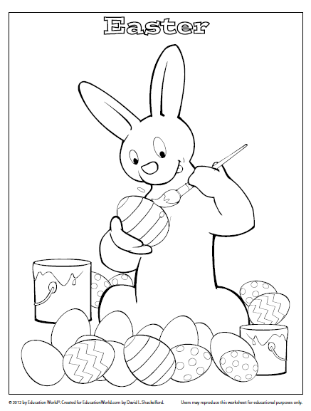 Download Coloring Sheet Template: Happy Easter | Education World