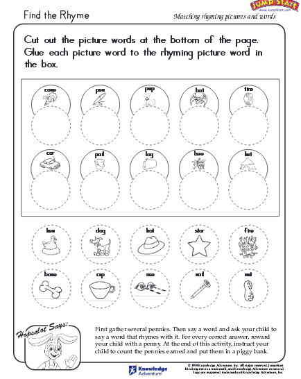 find the rhyme worksheet download education world