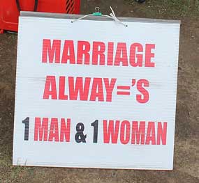 protesting same-sex marriage