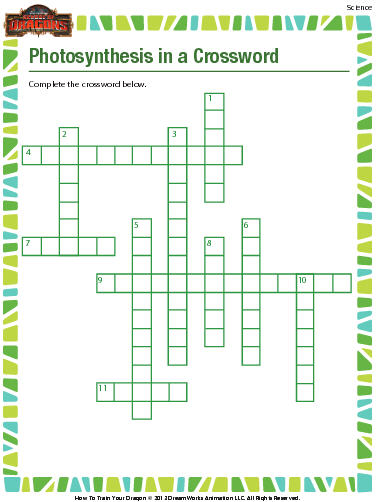 Photosynthesis Crossword Worksheet Download Education World