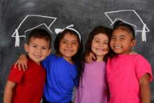 Smiling children in school