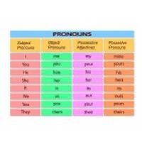 Pronoun Development Chart