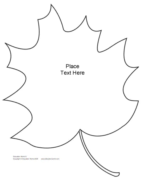 Leaf Shapebook (Unlined) Template (PDF) | Education World