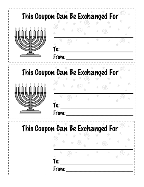 Hanukah Coupon Version 1 Template | Education World