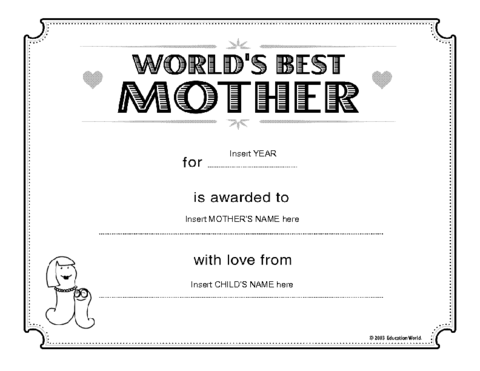 Best Mom in the World Template